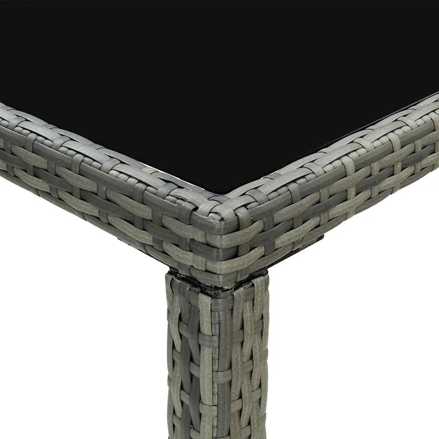 Ensemble de bar de jardin 5 pcs Résine tressée Gris - 13