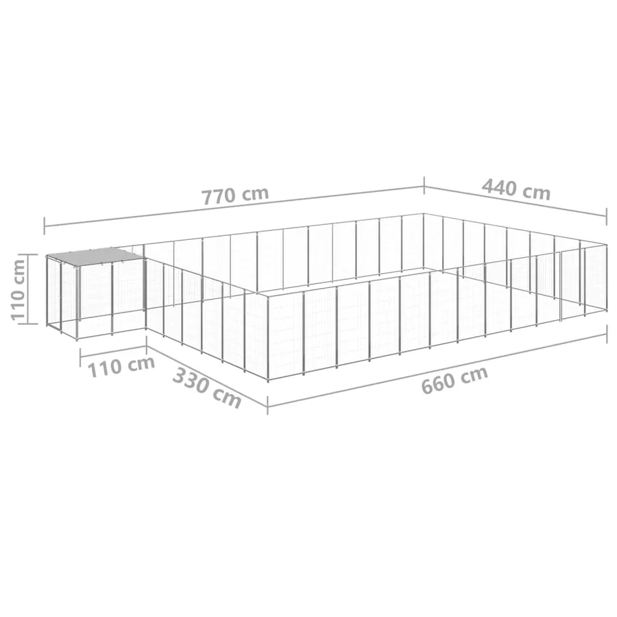 Chenil Argenté 30,25 m² Acier - 6