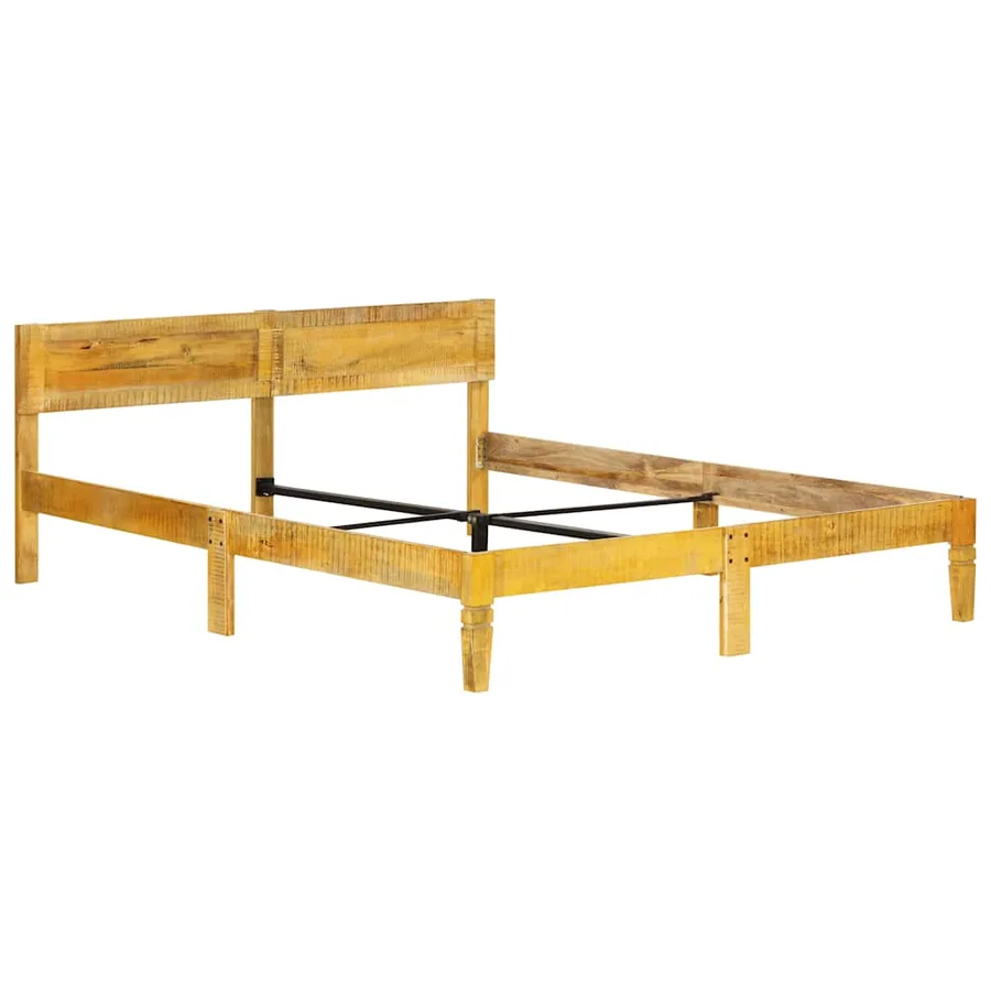 Cadre de lit sans matelas bois de manguier massif 180 cm - 10