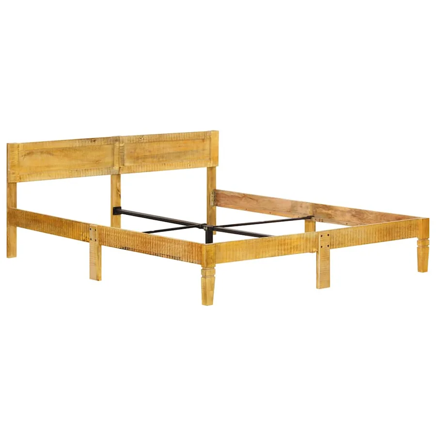 Cadre de lit sans matelas bois de manguier massif 180 cm - 2