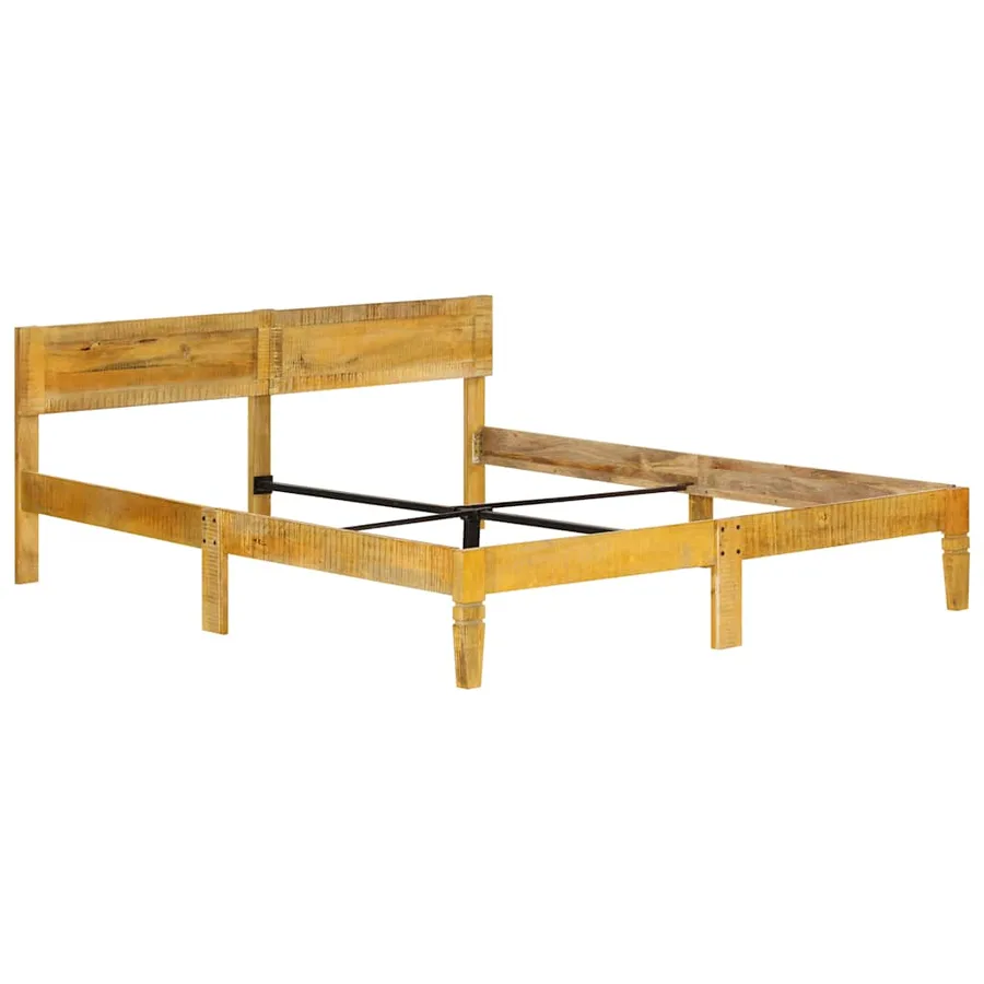 Cadre de lit sans matelas bois de manguier massif 180 cm - 7