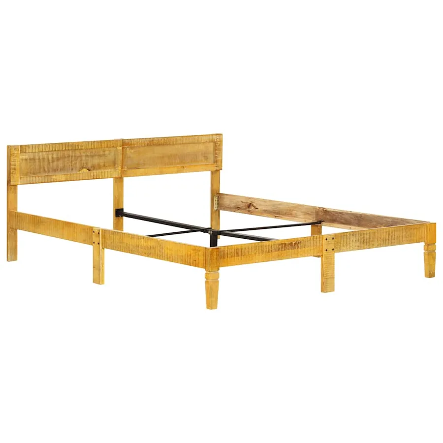 Cadre de lit sans matelas bois de manguier massif 180 cm - 9