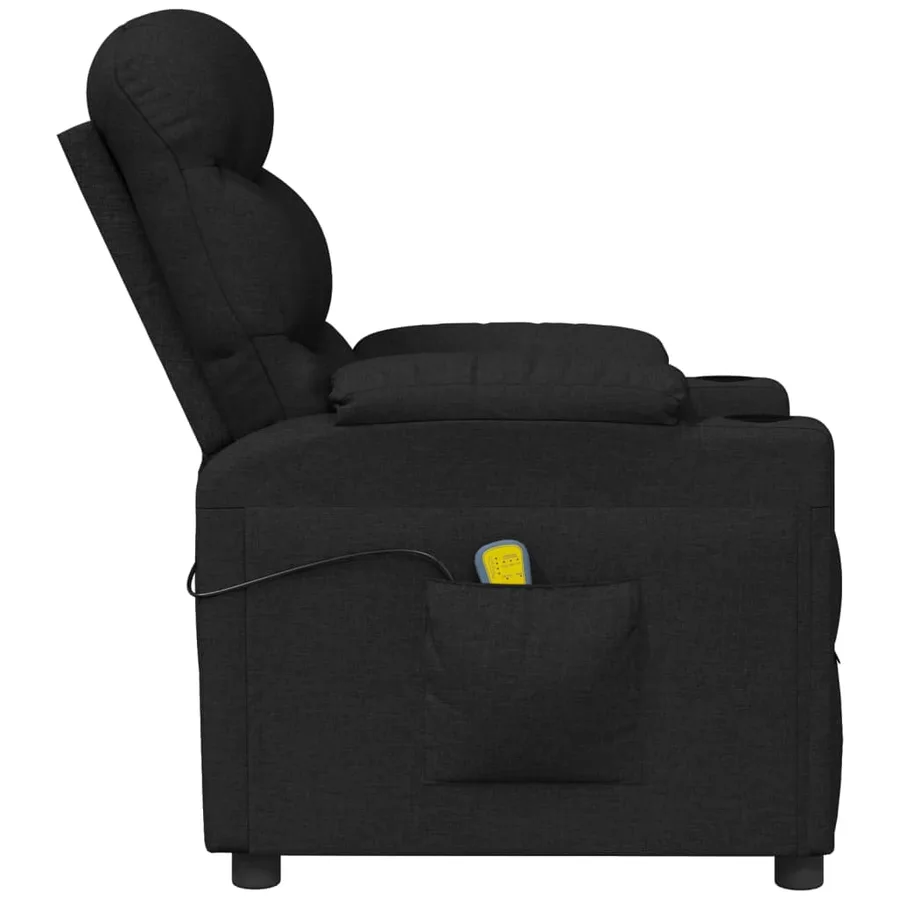 Fauteuil de massage Noir Tissu - 4