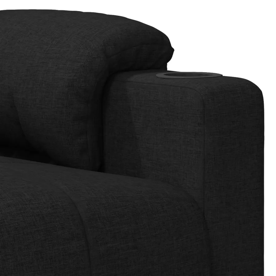 Fauteuil de massage Noir Tissu - 7