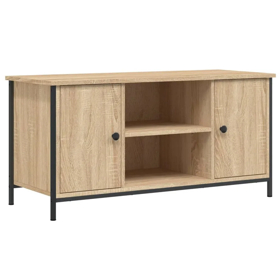 Meuble TV Chêne sonoma 100x40x50 cm Bois d'ingénierie - 2