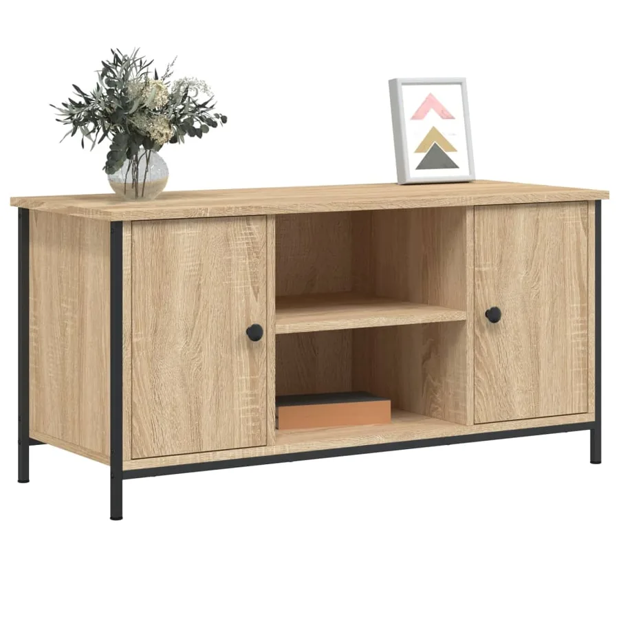 Meuble TV Chêne sonoma 100x40x50 cm Bois d'ingénierie - 3