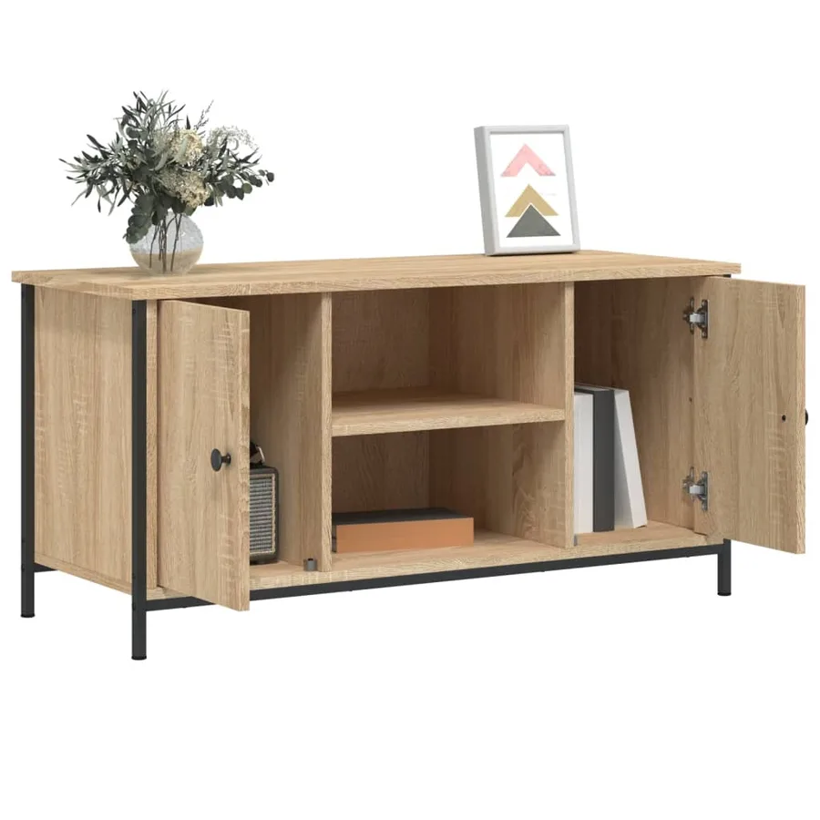 Meuble TV Chêne sonoma 100x40x50 cm Bois d'ingénierie - 4