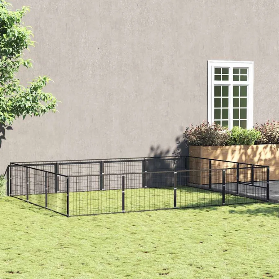 Chenil Noir 12 m² Acier