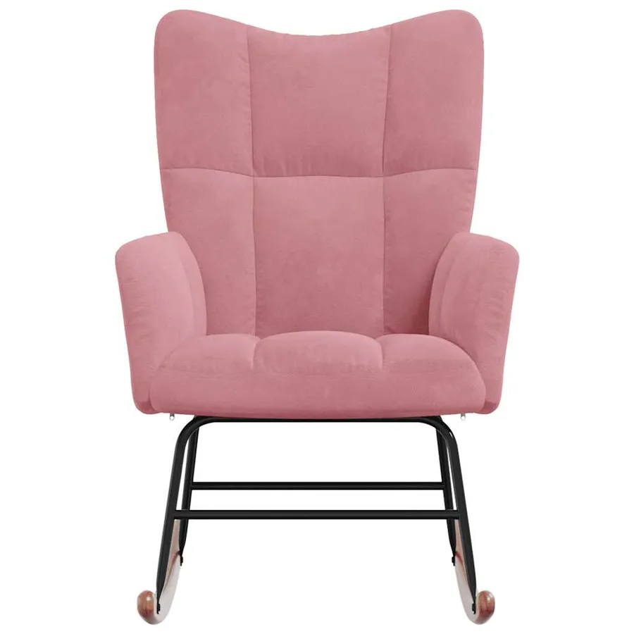 Chaise à bascule Rose Velours - 4