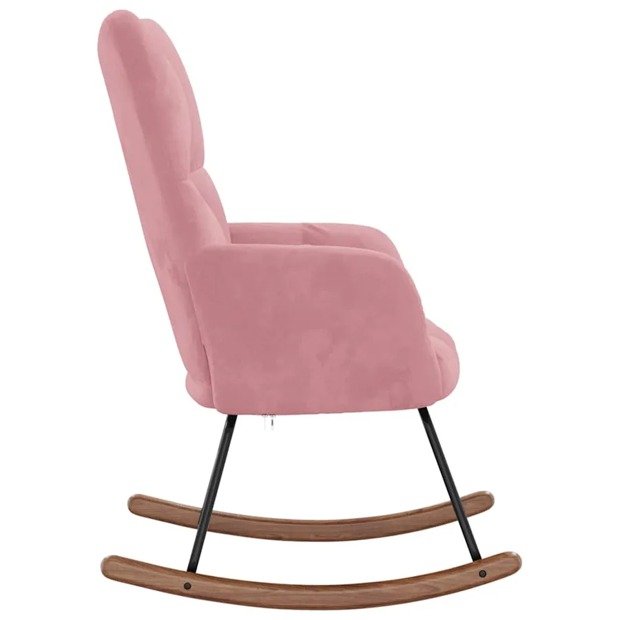 Chaise à bascule Rose Velours - 5
