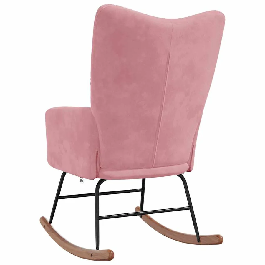 Chaise à bascule Rose Velours - 6
