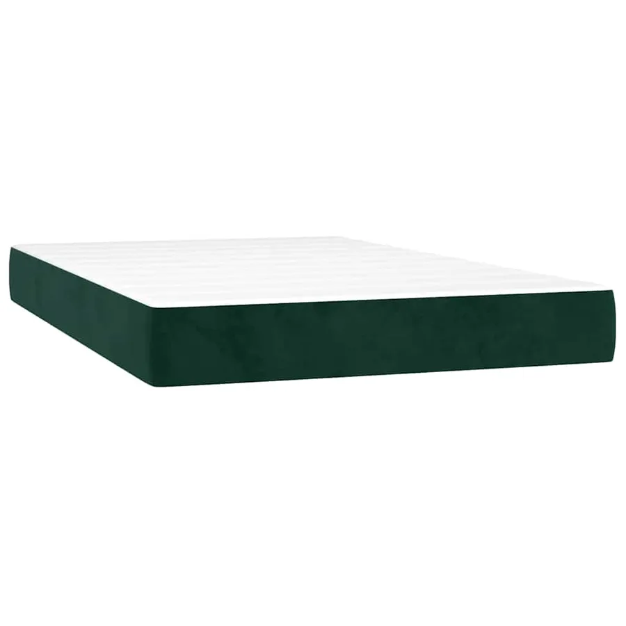 Sommier à lattes de lit et matelas Vert foncé 120x200cm Velours - 5