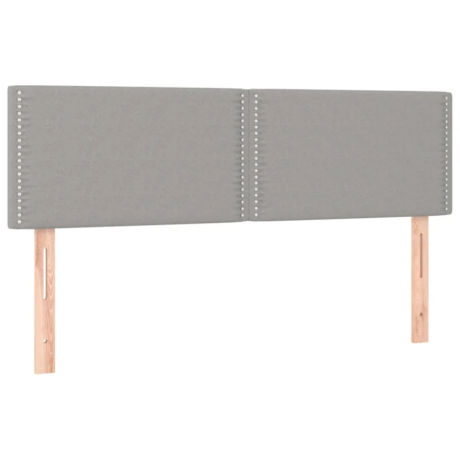 Sommier à lattes de lit avec matelas Gris clair 140x190cm Tissu - 6
