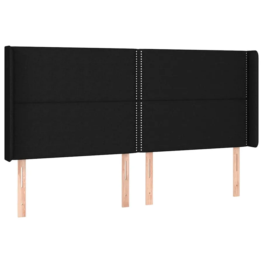 Sommier à lattes de lit matelas LED Noir 180x200 cm Tissu - 7