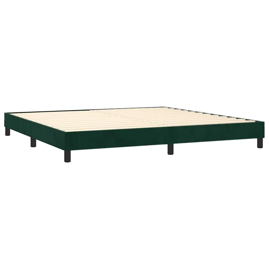 Sommier à lattes de lit avec matelas LED Vert foncé 200x200 cm - 5