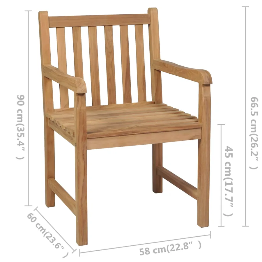 Chaises de jardin lot de 8 avec coussins bleu clair Teck solide - 13