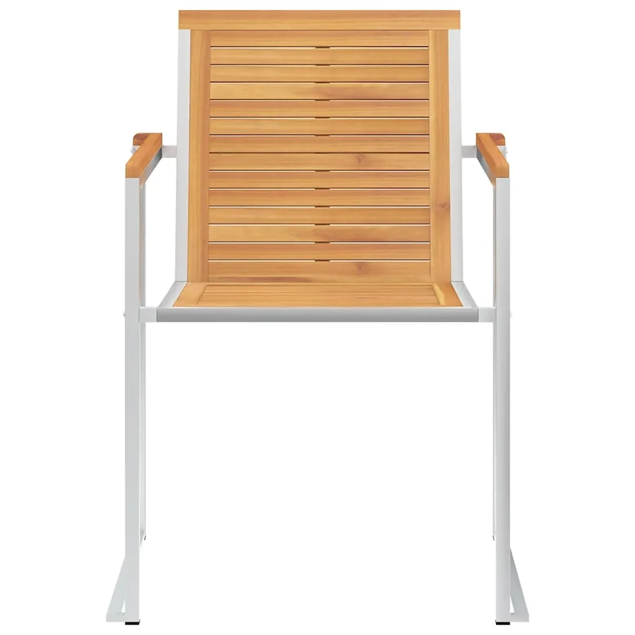 Chaises de jardin lot de 4 avec coussins Bois de teck massif - 5