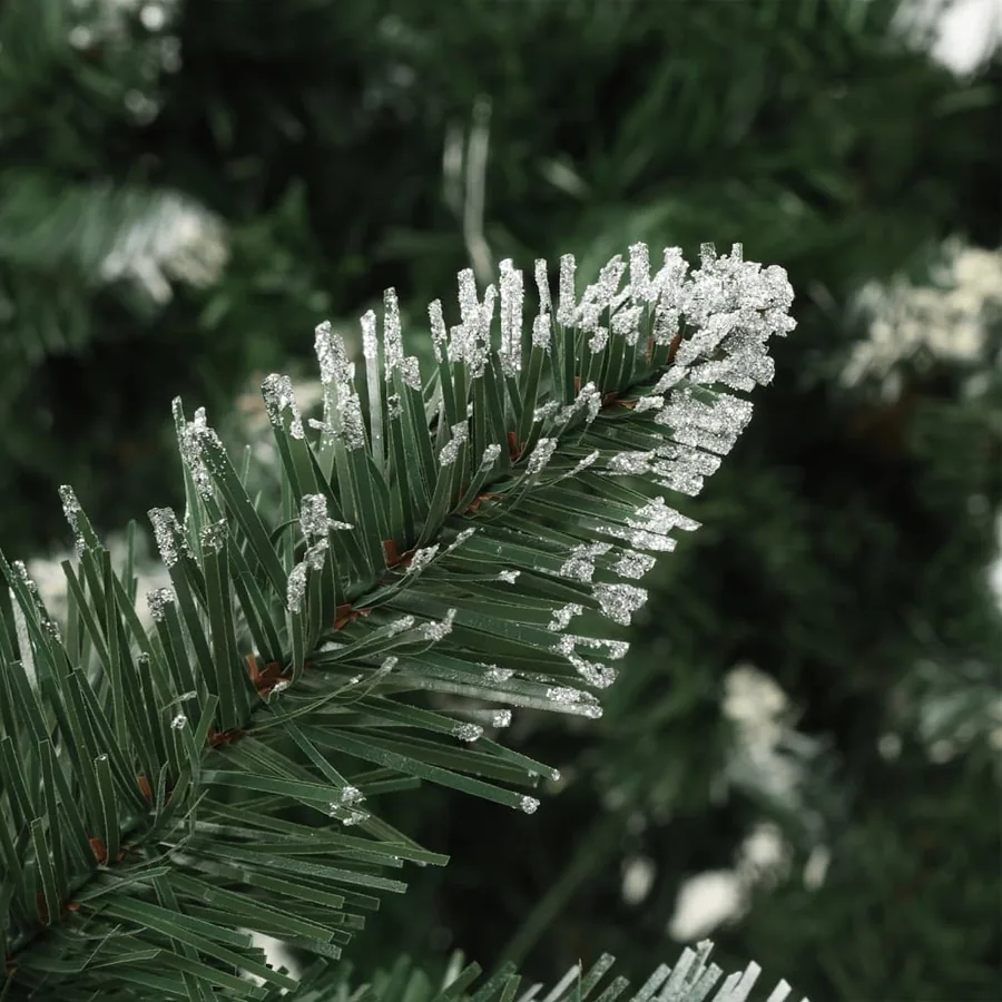 Sapin de Noël artificiel pré-éclairé et pommes de pin 210 cm - 6