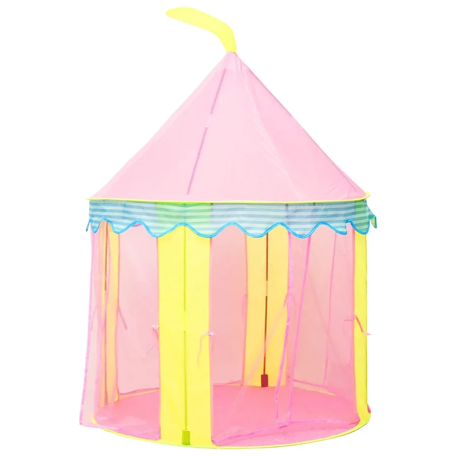 Tente de jeu pour enfants avec 250 balles Rose 100x100x127 cm - 4