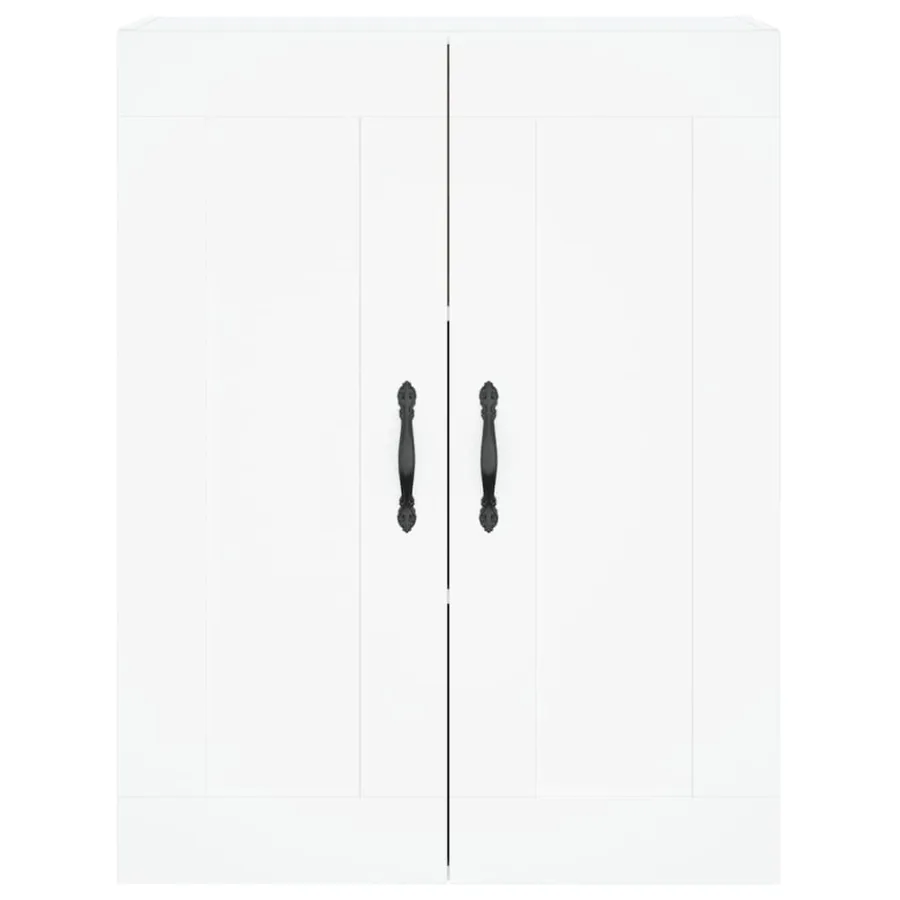 Buffet haut Blanc 69,5x34x180 cm Bois d'ingénierie - 6
