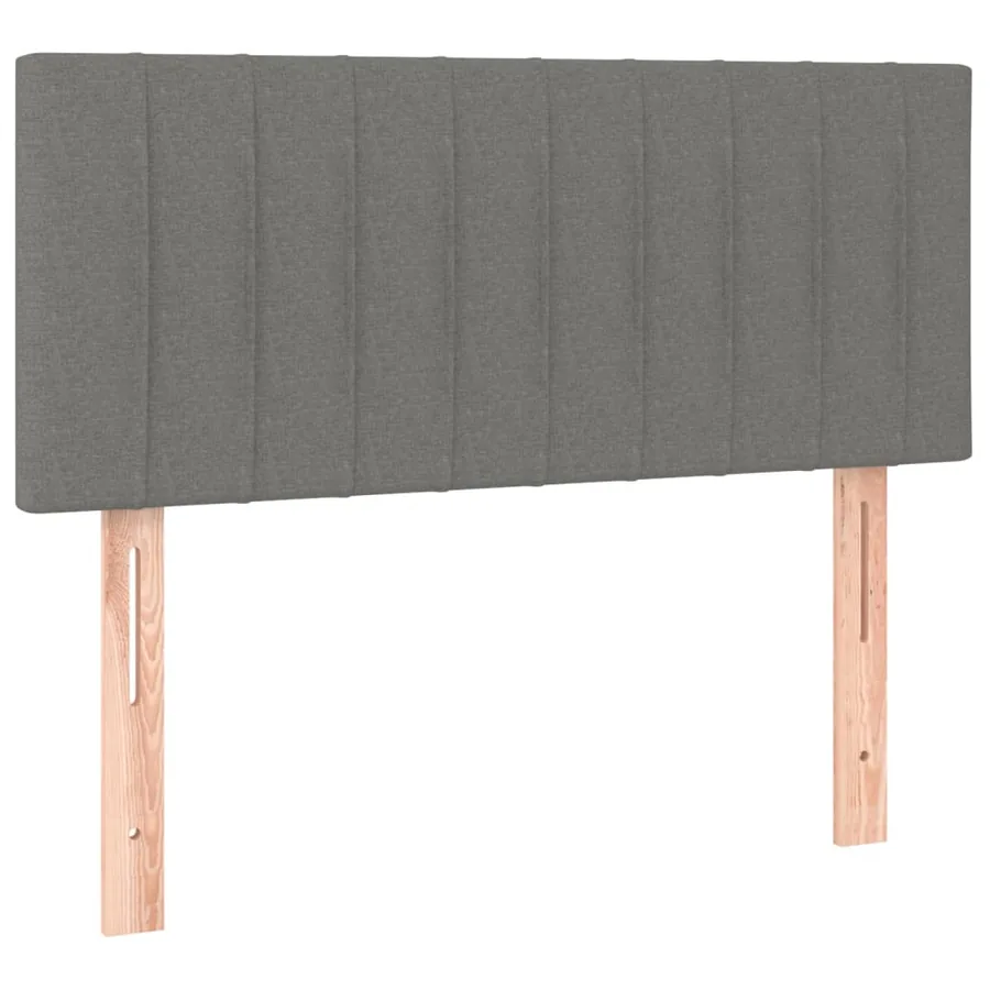 Sommier à lattes de lit avec matelas et LED Gris foncé 90x200cm - 7