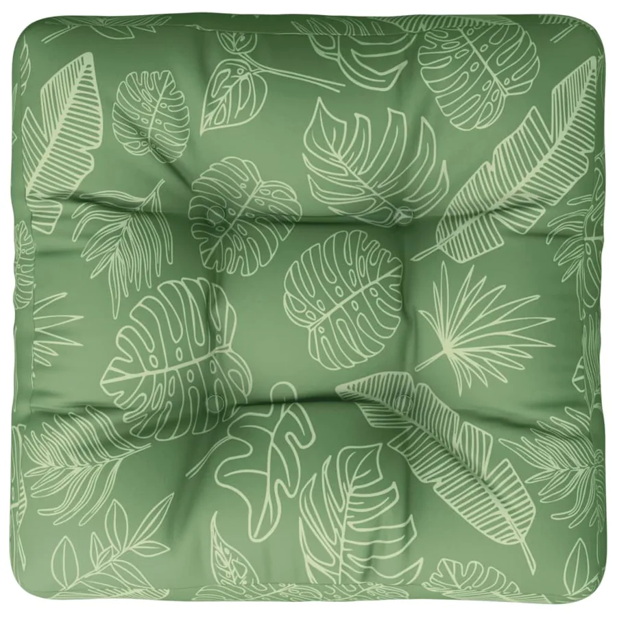Coussin de palette à motif de feuilles 58x58x10 cm tissu oxford - 6
