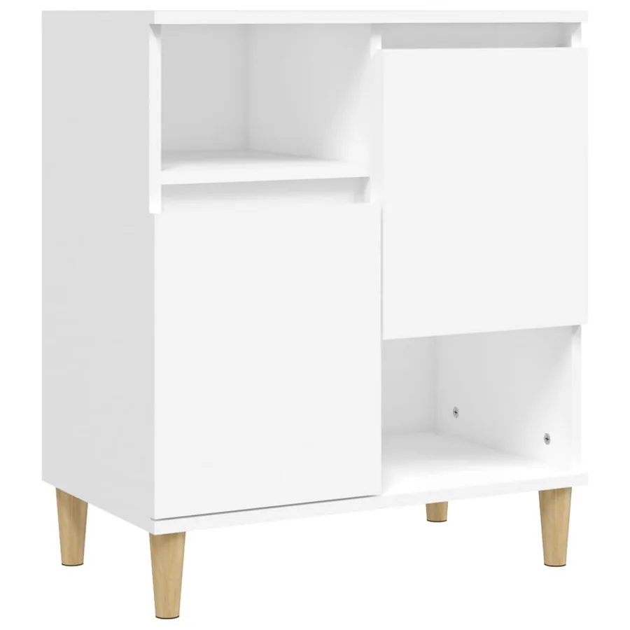 Buffets 2 pcs blanc 60x35x70 cm bois d'ingénierie - 5
