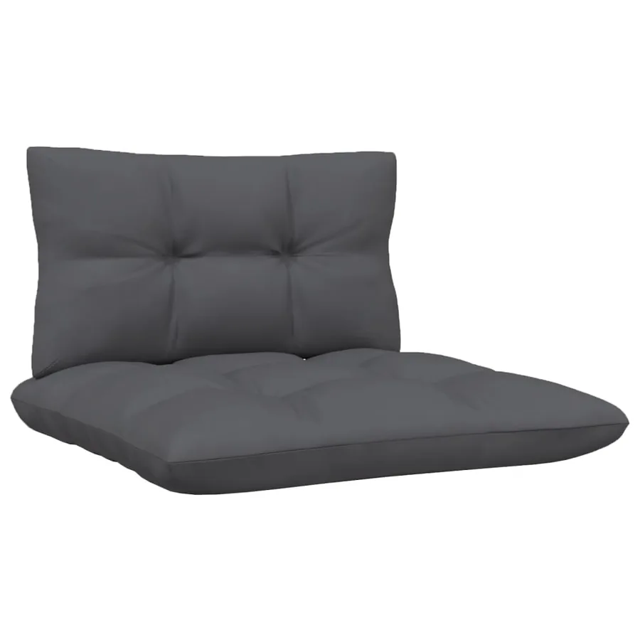 Salon de jardin 13 pcs avec coussins anthracite bois de pin - 7