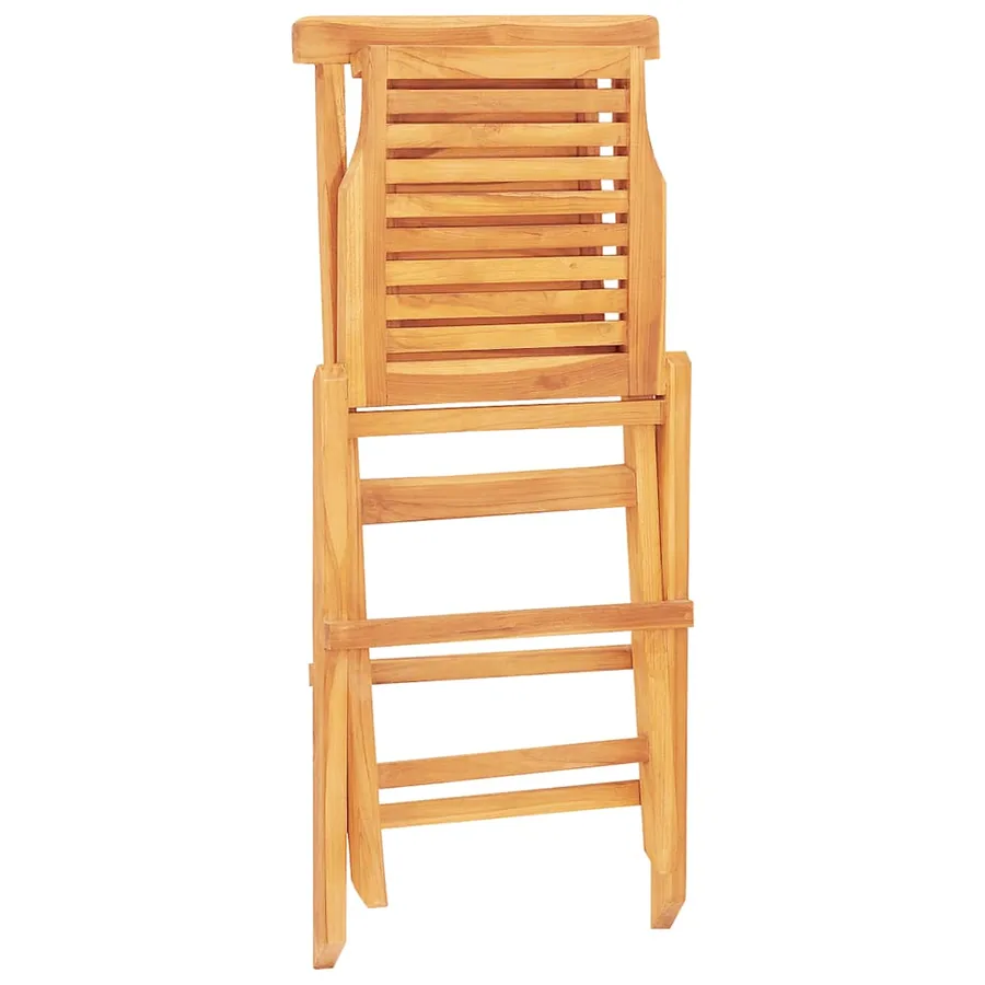 Chaises de jardin pliantes lot de 4 47x63x90cm bois massif teck - 2