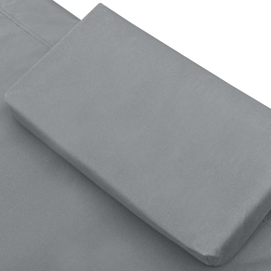 Lit de jardin Gris 200x90 cm Acier - 5