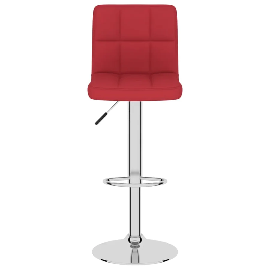Tabourets de bar lot de 2 rouge bordeaux tissu - 4
