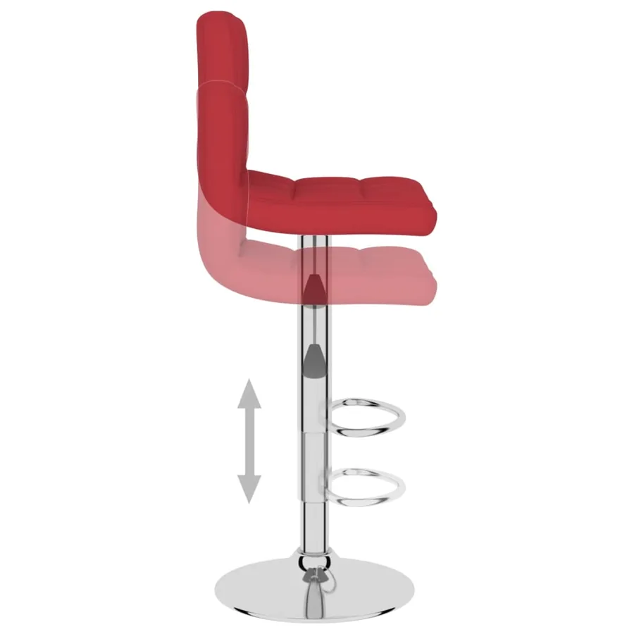 Tabourets de bar lot de 2 rouge bordeaux tissu - 7