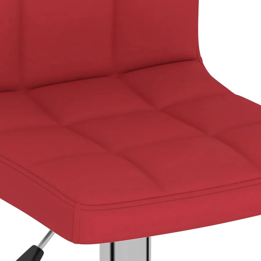 Tabourets de bar lot de 2 rouge bordeaux tissu - 8