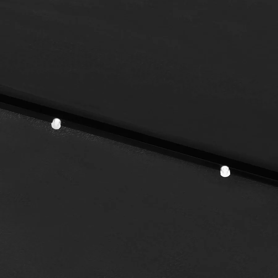 Parasol de jardin avec LED et mât en acier noir 2x3 m - 10