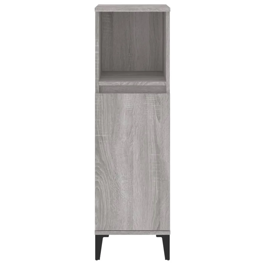 Armoire salle de bain sonoma gris 30x30x100 cm - 7
