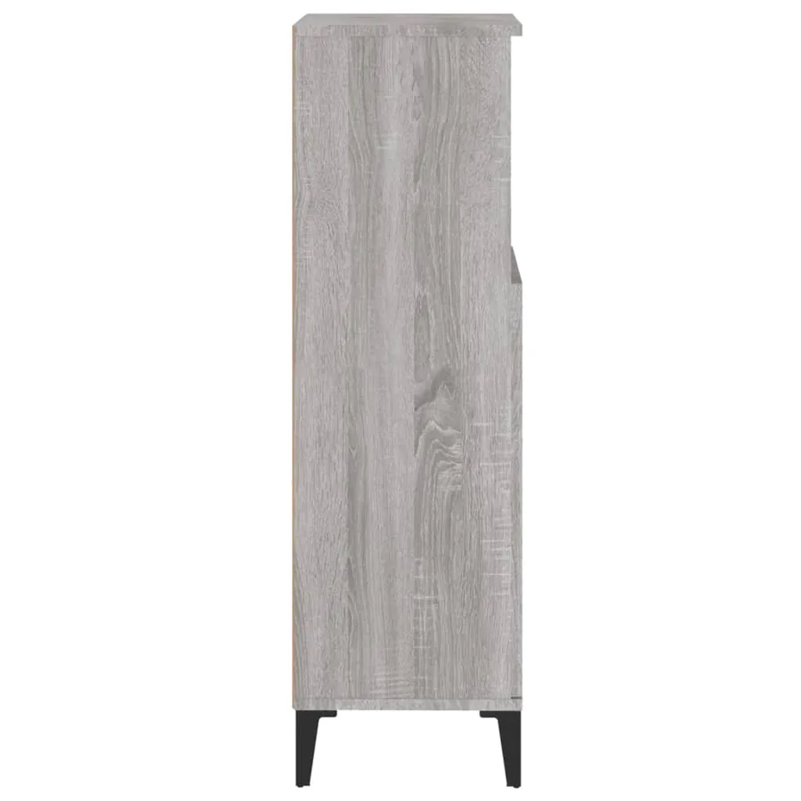 Armoire salle de bain sonoma gris 30x30x100 cm - 8