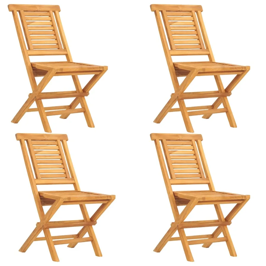 Ensemble à manger de jardin 5 pcs Bois de teck massif - 3