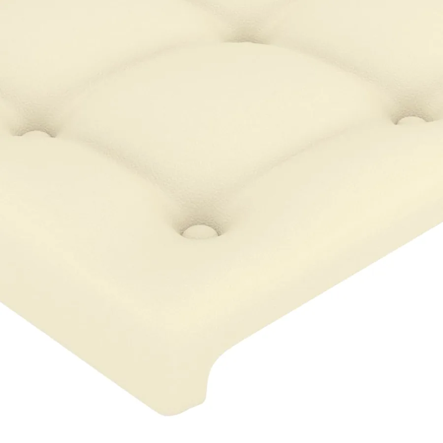Cadre de lit sans matelas crème 140x190 cm similicuir - 10