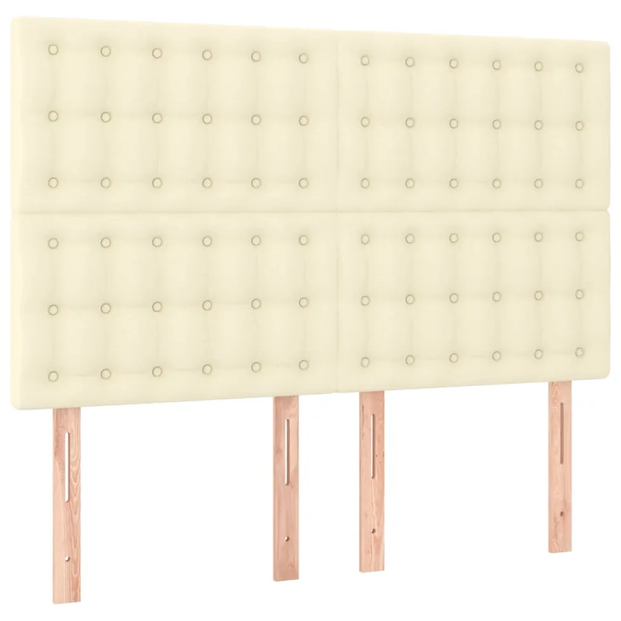 Cadre de lit sans matelas crème 140x190 cm similicuir - 9