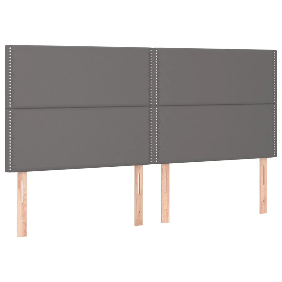 Cadre de lit sans matelas gris 200x200 cm similicuir - 9