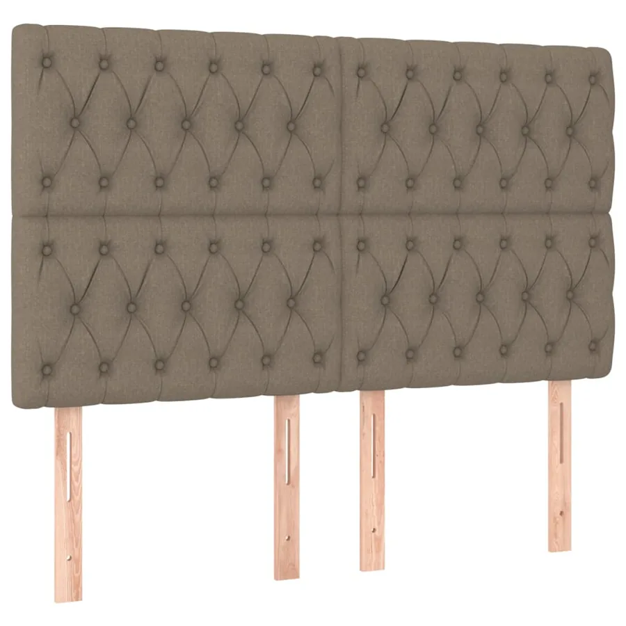 Sommier à lattes de lit avec matelas Taupe 140x190 cm Tissu - 5