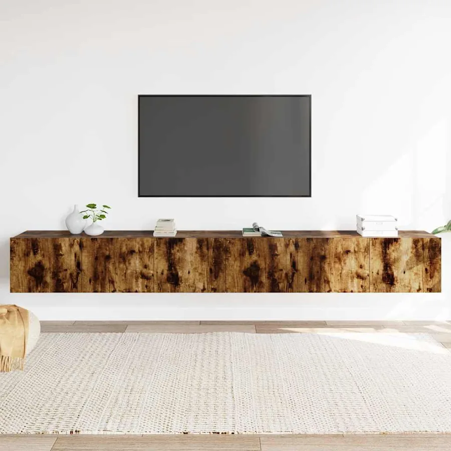 Ensemble de meubles TV 3 pcs Chêne fumé Bois d'ingénierie