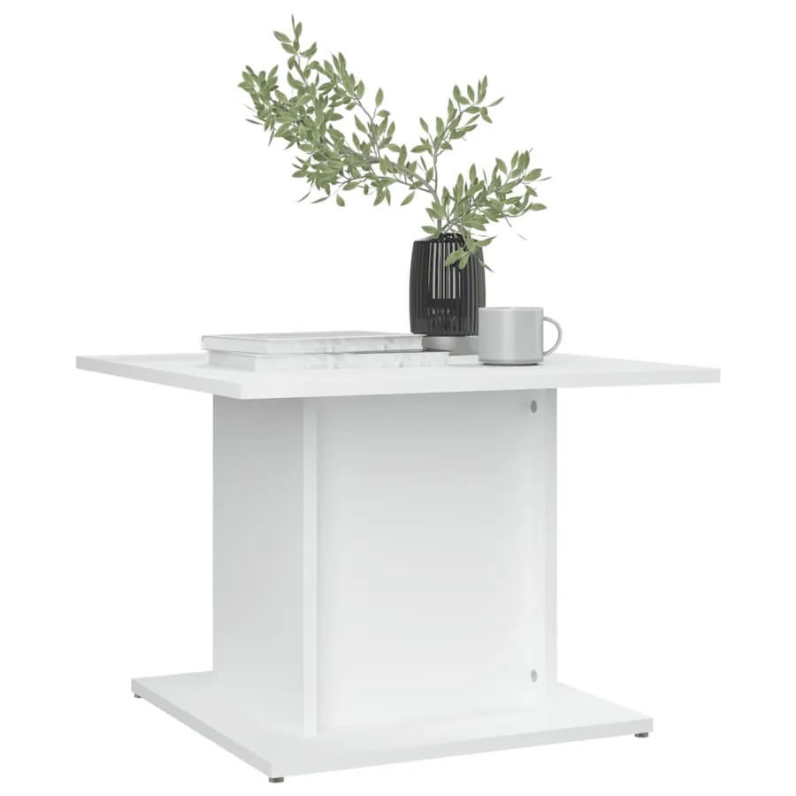 Table basse blanc 55,5x55,5x40 cm bois d'ingénierie - 6