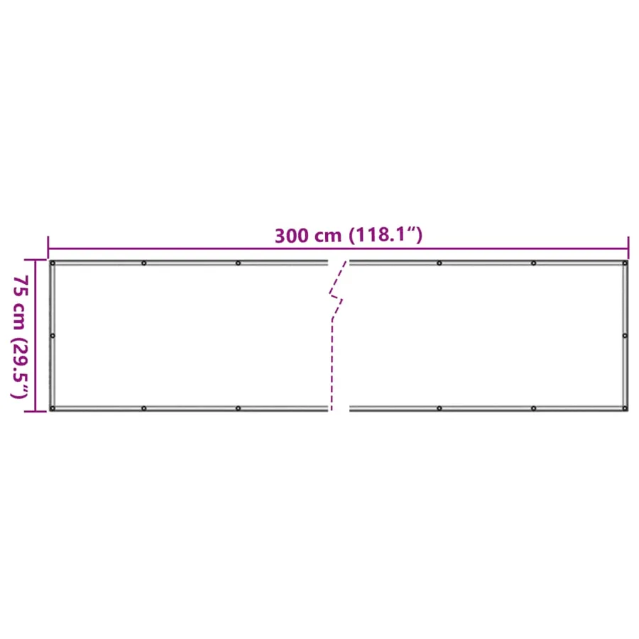 Écran de balcon Beige 75x300 cm Tissu Oxford - 6