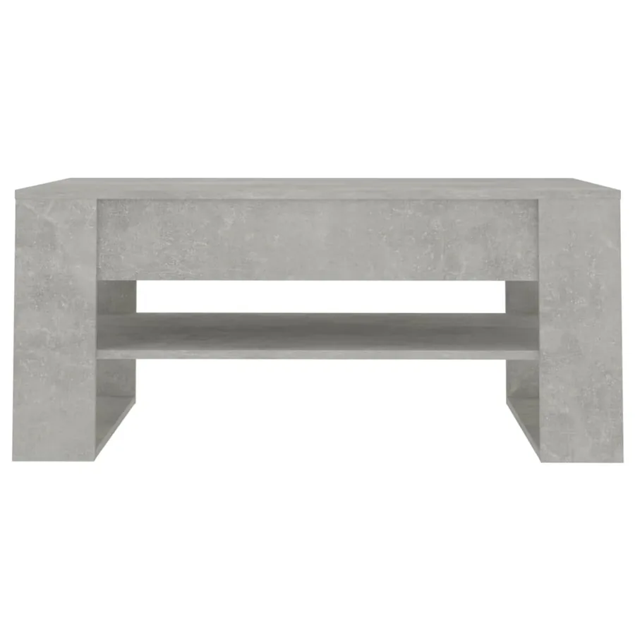 Table basse Gris béton 102x55x45 cm Bois d'ingénierie - 3