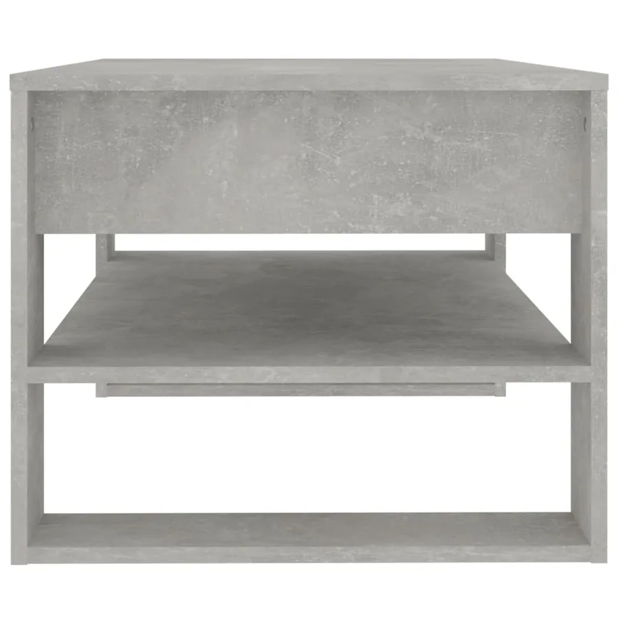 Table basse Gris béton 102x55x45 cm Bois d'ingénierie - 4