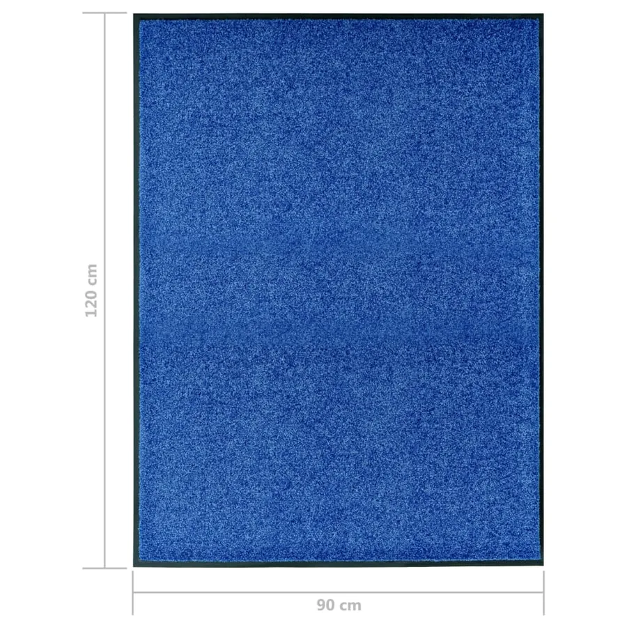 Paillasson lavable Bleu 90x120 cm - 6