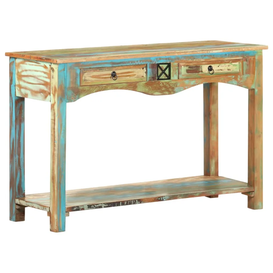 Table console 120x40x75 cm Bois solide de récupération - 10