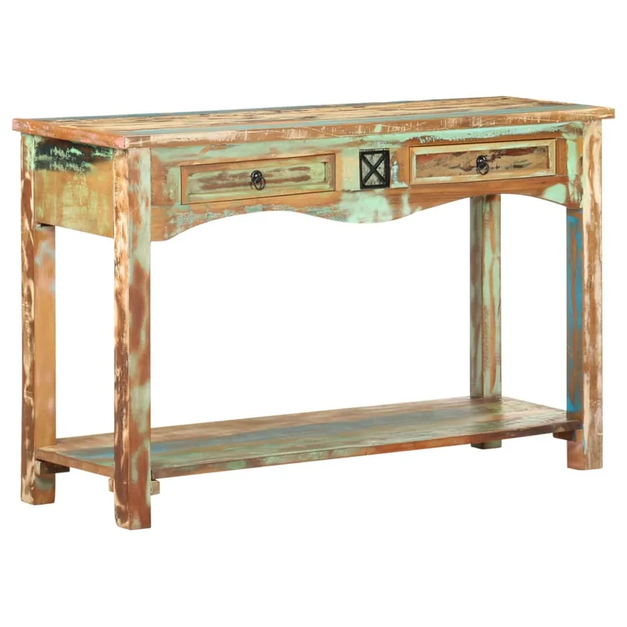 Table console 120x40x75 cm Bois solide de récupération - 11