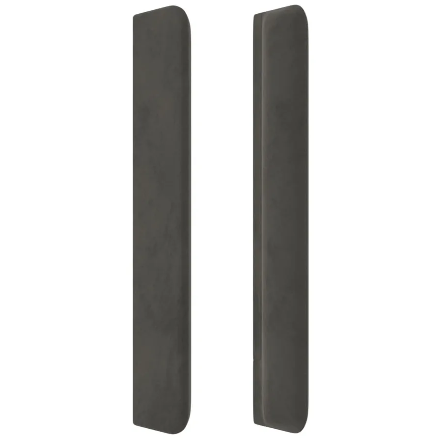 Tête de lit avec oreilles Gris foncé 83x16x118/128 cm Velours - 4